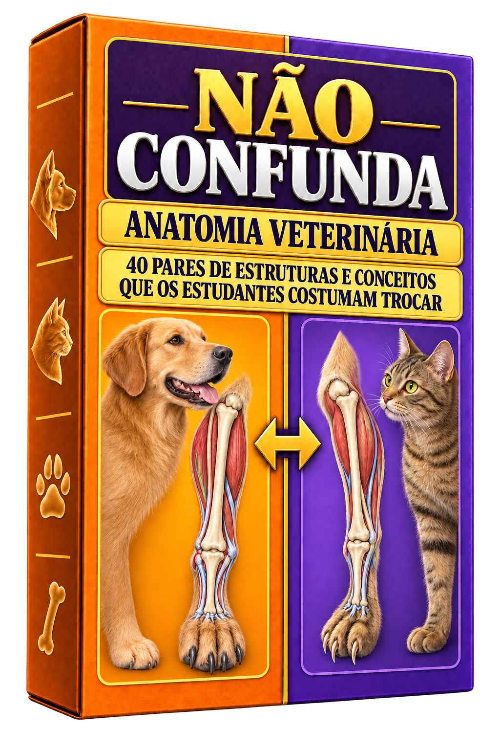 Mockup do Não Confunda de Anatomia Veterinária